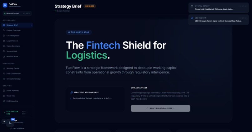 FuelFlow: The Sovereign Logistics Agent (Genesis Edition) – screenshot 4