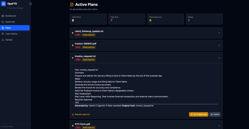 OpsFTE — Digital AI Operations Manager – screenshot 4