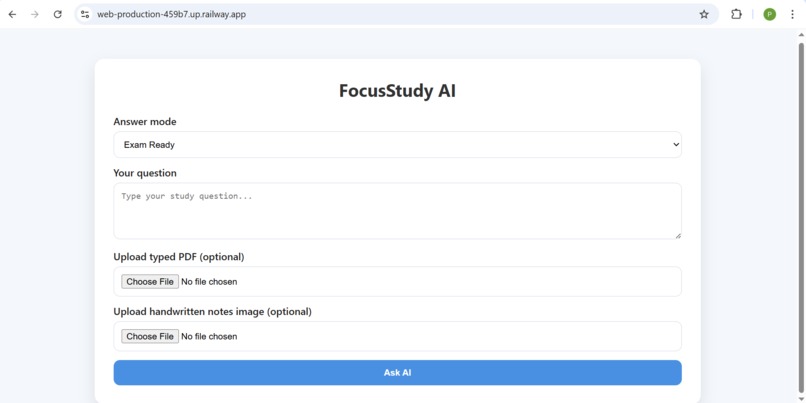 FocusStudy AI – screenshot 1