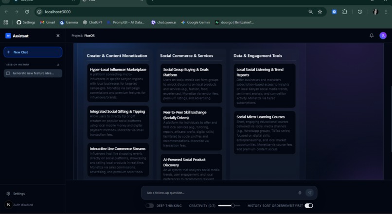 fluxOS – screenshot 1