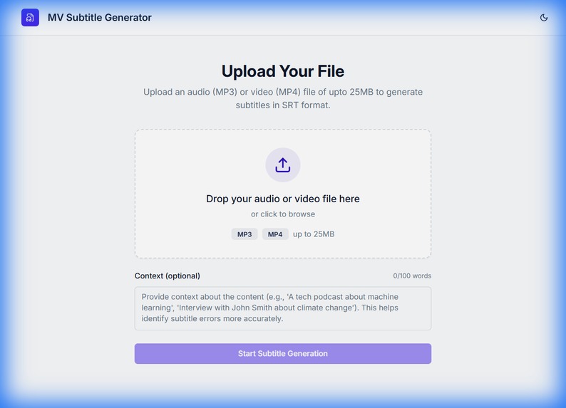 MV Subtitle Generator – screenshot 2