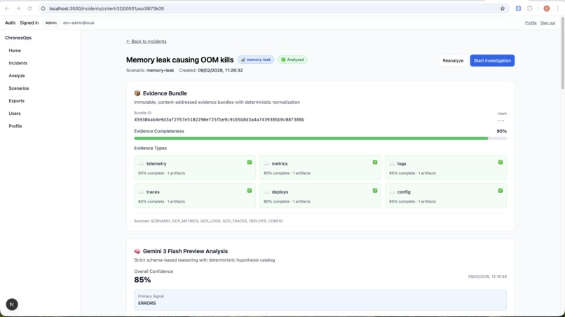 ChronosOps — Autonomous AI for Incident Resolution – screenshot 5