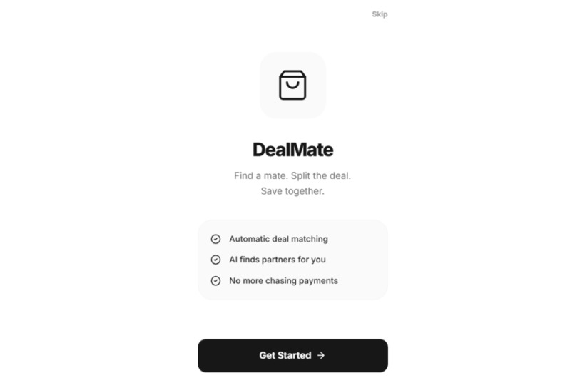 DealMate - Swipe deals with Gemini 3 Pro – screenshot 1