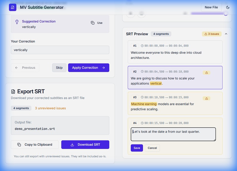 MV Subtitle Generator – screenshot 4