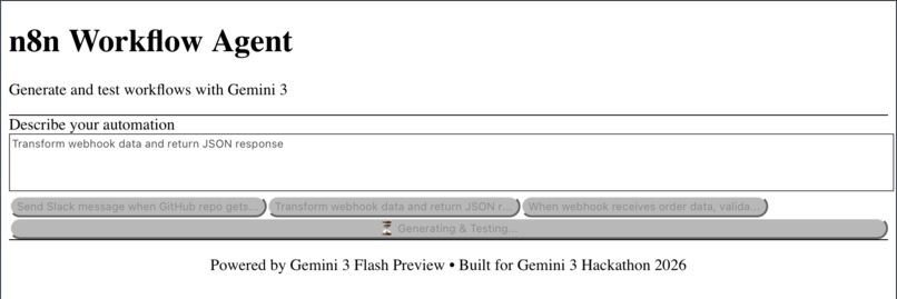 n8n Workflow Agent – screenshot 2