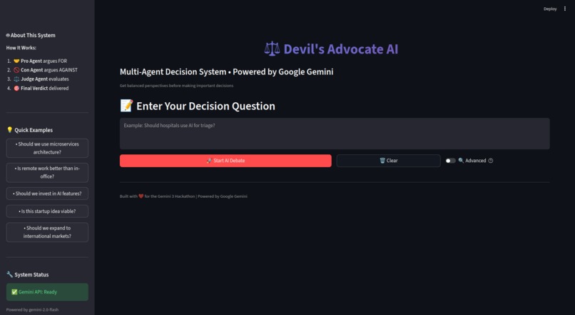 Devil's Advocate AI – screenshot 1