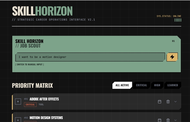SKILL HORIZON – screenshot 1