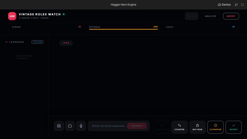 Haggle Hero: AI-Powered Negotiation Dojo – screenshot 2