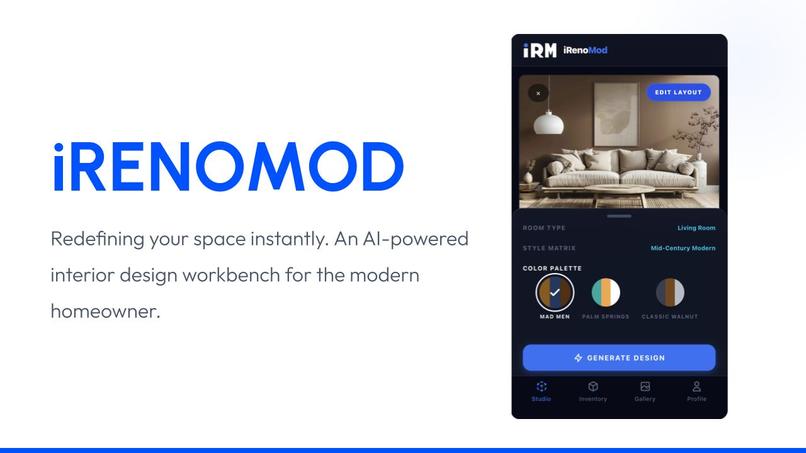 iRenoMod: Redefining Interior Design with AI – screenshot 1
