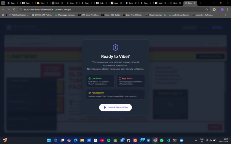Neuro-Vibe: The Generative Liquid UI for Neuro-Inclusion – screenshot 1