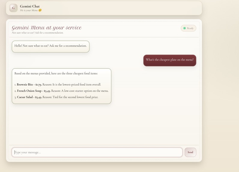 Menu Assistant – screenshot 1