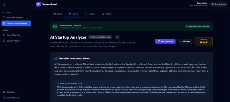 AI Startup Analyzer – screenshot 3