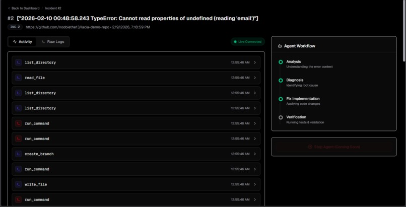 Lacia: The Autonomous SRE Agent – screenshot 2