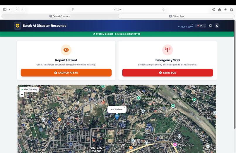 SARAL: Smart Alert and Resilent Aid Layer – screenshot 4