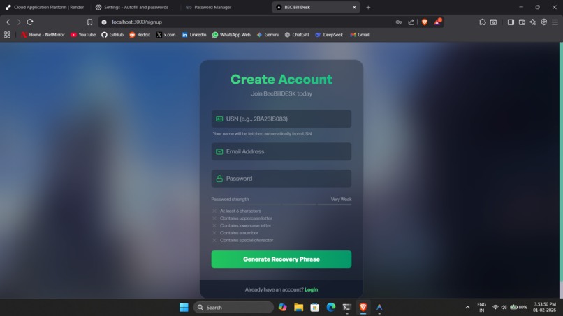 Becbilldesk – screenshot 2