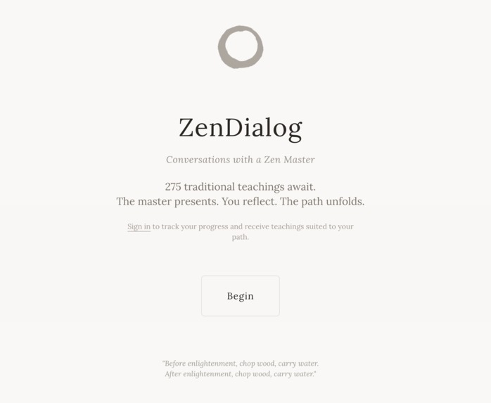 ZenDialog: Conversations with a Zen Master – screenshot 1