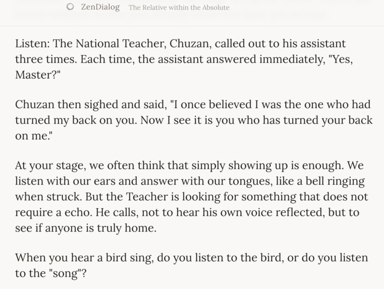 ZenDialog: Conversations with a Zen Master – screenshot 2