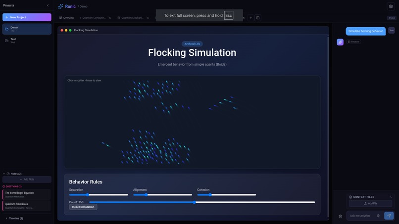 Runic: Interactive AI Research tool – screenshot 2