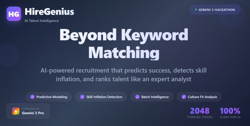 HireGenius - AI Talent Intelligence Platform – screenshot 1