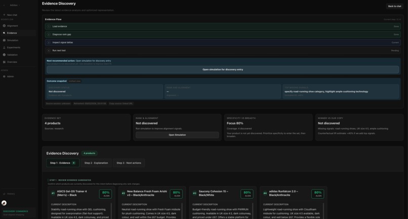 Intent Loop Commerce: LLM Discoverability Lab – screenshot 3