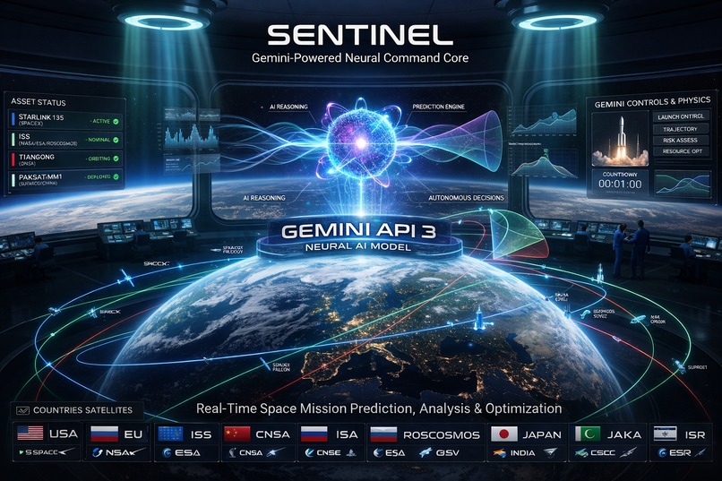 Sentinel-Gemini 3 API Neural Command Core Space Operations – screenshot 1