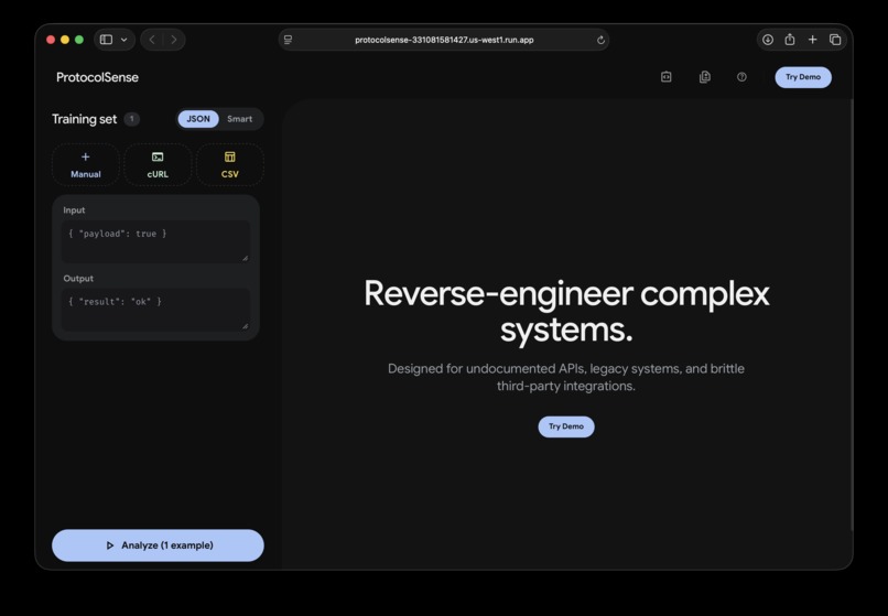 ProtocolSense – screenshot 1