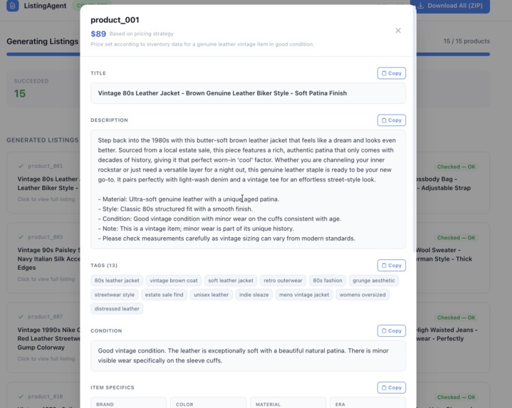 ListingAgent: Gemini makes a bulk AI listing creator – screenshot 6