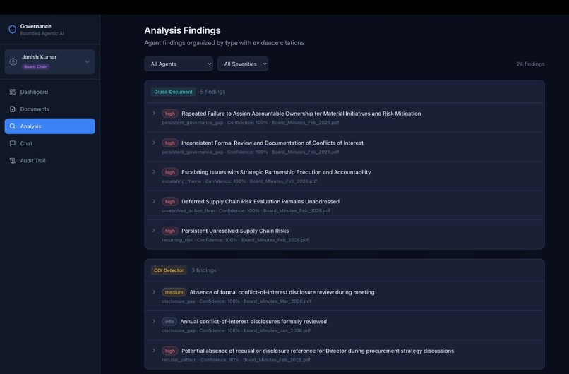 Bounded Governance AI application – screenshot 3