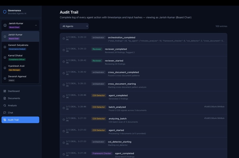 Bounded Governance AI application – screenshot 4