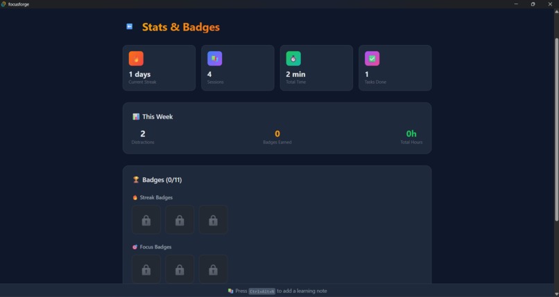 FocusForge - AI-Powered Learning Focus – screenshot 1