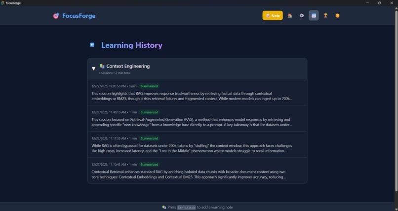 FocusForge - AI-Powered Learning Focus – screenshot 2