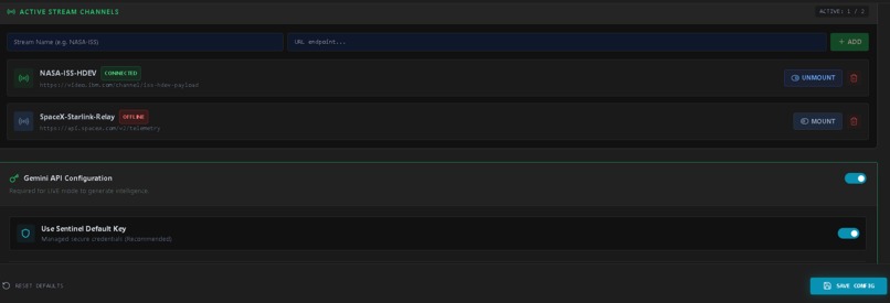 Sentinel-Gemini 3 API Neural Command Core Space Operations – screenshot 2