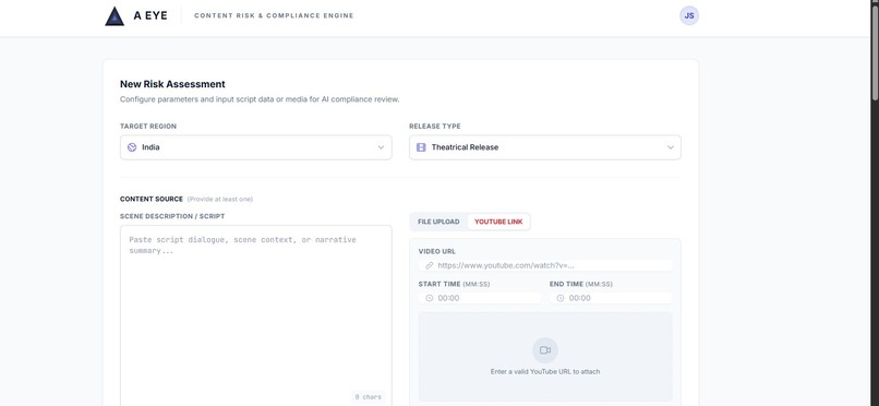 A EYE - Movie Content Risk & Compliance Engine – screenshot 5