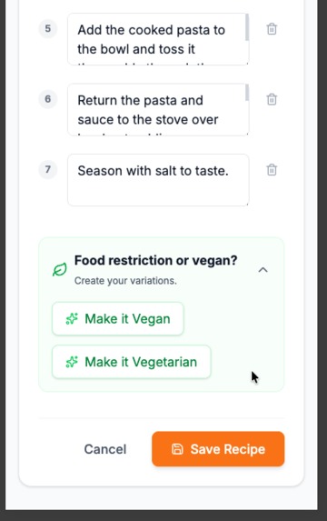 ChefExtract - Extract recipes from YouTube & cooking sites – screenshot 1