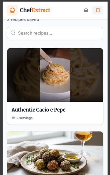 ChefExtract - Extract recipes from YouTube & cooking sites – screenshot 5