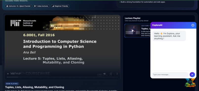 ExploraAI : RAG Based AI Teaching Assistant – screenshot 4