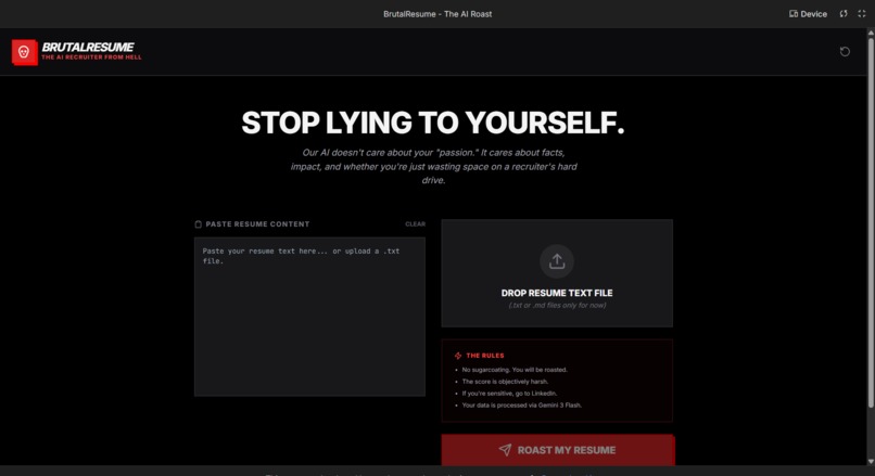 BrutalResume – screenshot 1