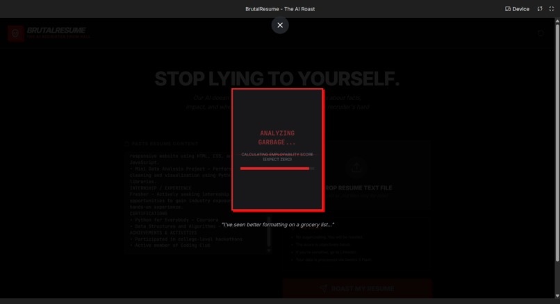 BrutalResume – screenshot 2