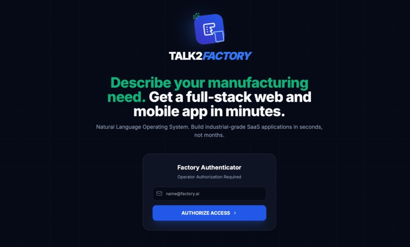 Talk2Factory – screenshot 1
