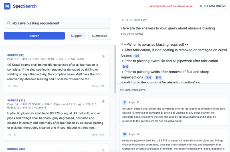 SpecSearch – screenshot 2