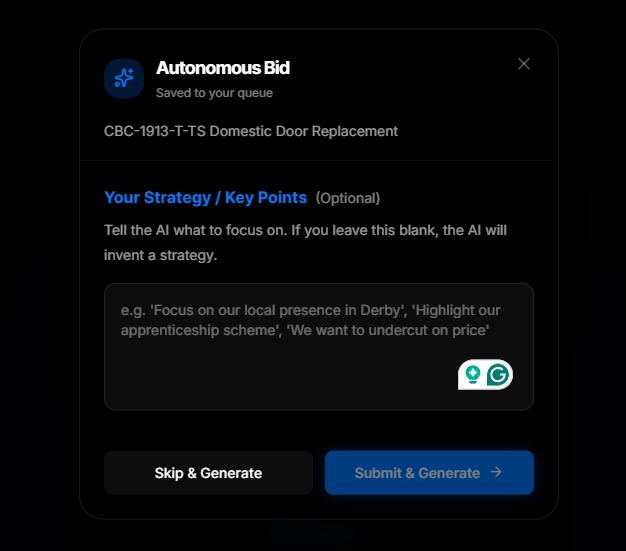 Bidswipe AI – screenshot 1