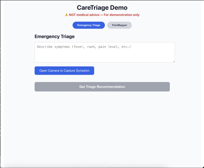 CareTriage AI – screenshot 1