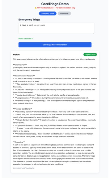 CareTriage AI – screenshot 3
