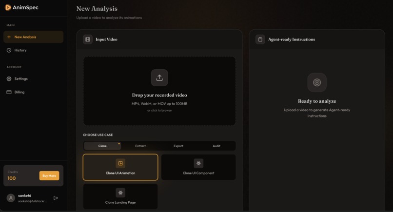 AnimSpec - Turn video insights into agent ready prompts – screenshot 3