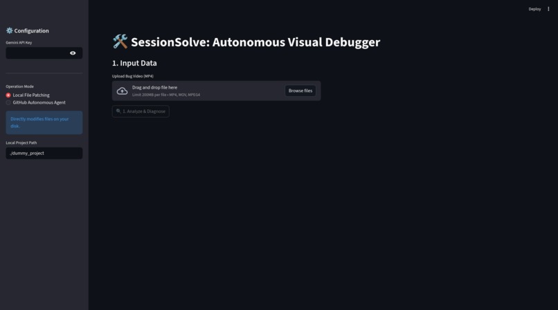 SessionSolve – screenshot 1