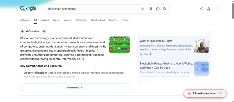 AI powered chrome extension to save notes and it pings u – screenshot 1