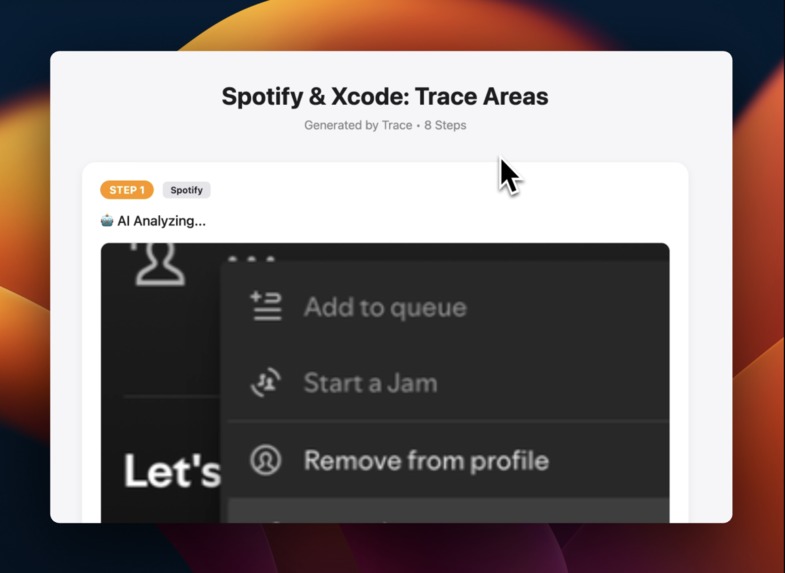 Trace - Workflow-to-Tutorial AI Tool – screenshot 5