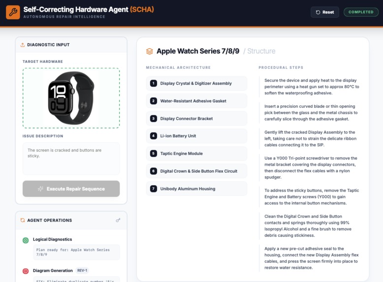Self-Correcting Hardware Agent (SCHA) – screenshot 1