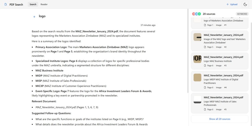 Gemini Mutimodal Search In Documents – screenshot 2