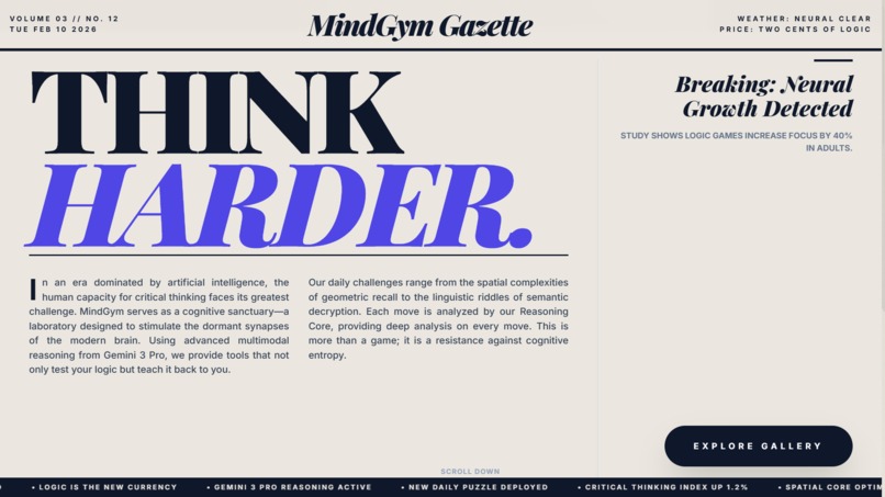 MindGym: The Cognitive Newspaper – screenshot 1